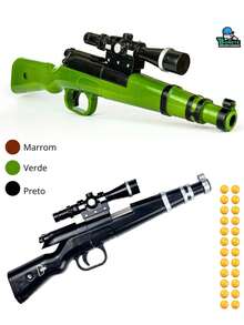 Spring-Loaded Toy Gun - pistola color verde - Ver 3