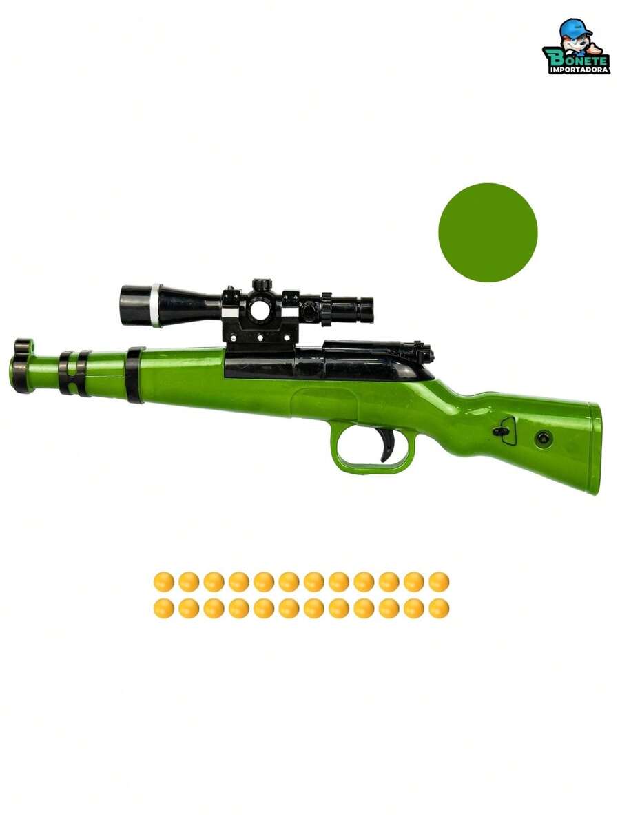 Spring-Loaded Toy Gun - pistola color verde - Ver 1