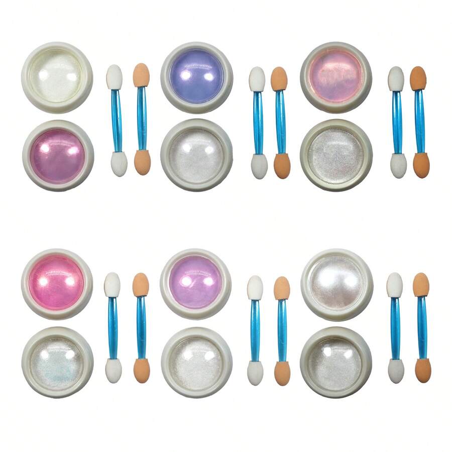 Chic & Fun 4-Unit Chameleon Mirror Pearlescent Nail Art Kit - 顏色 3x2un - 查看 1