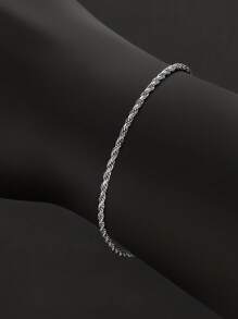 1 件时尚个性化 925 纯银男士可调节手链，适合日常佩戴或复活节的珠宝礼物