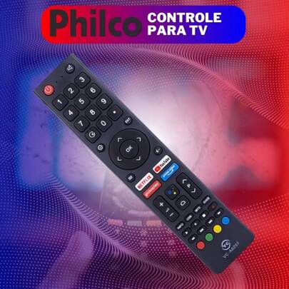 Controle para Tv Philco 4k Smart Tecla de Atalho + Pilhas