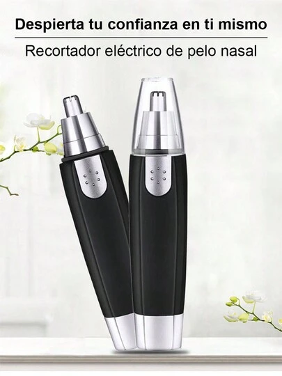 1 pc Nasal hair trimmer de batería lavable con punta redondeada, máquina eléctrica de afeitado de pelos de la nariz para hombres, depiladora de nariz para mujeres, multifuncional navaja para hombres y mujeres para eliminar pelos de la nariz.