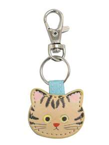 1 Stück süßer, kreativer Leder-Katzen-Schlüsselanhänger, modischer Kawaii-Kätzchen-Schlüsselring, Rucksack-Dekoration, Accessoires, Geschenke, Auto-Accessoires, Taschenbaumler, Schule, Goth, Y2K