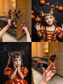 1/2pcs Kids Funny Colorful Halloween Headbands - Multicolor - View 8