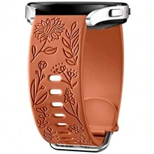 1pc Sunflower Engraved Bands Compatible With Samsung Galaxy Watch 6 Band/Watch 4/Watch 5 Band 40mm 44mm For Women Men, Samsung Galaxy Watch 6 Classic Bands/Galaxy Active 2/Galaxy Watch 3/Galaxy Watch 5 Pro 45mm, 20mm Soft Silicone Replacement Sport Strap As A Gift For Students Returning To School