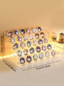 1 件多层透明亚克力化妆品收纳架，分层透明亚克力展示架，用于指甲油瓶、化妆品和收藏品 - 無色 - 查看 16