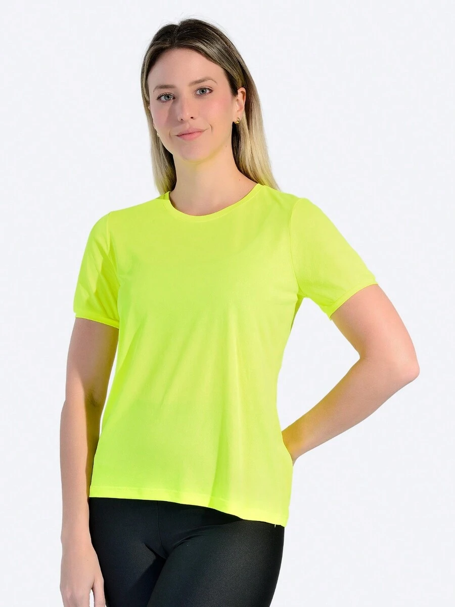 WOMEN'S FITNESS GYM T-SHIRT - Amarillo - Ver 1