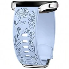 1pc Sunflower Engraved Bands Compatible With Samsung Galaxy Watch 6 Band/Watch 4/Watch 5 Band 40mm 44mm For Women Men, Samsung Galaxy Watch 6 Classic Bands/Galaxy Active 2/Galaxy Watch 3/Galaxy Watch 5 Pro 45mm, 20mm Soft Silicone Replacement Sport Strap As A Gift For Students Returning To School