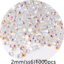 1000/500 bucăți 2mm/3mm/4mm/5mm Cristal de jeleu transparent cu spate plat, strasuri de bricolaj, strasuri de rășină în formă rotundă pentru meșteșuguri, pantofi, decor artistic, recipiente pentru machiaj, strălucire în întuneric