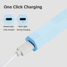 FollowBreak 1 件便携式 USB 可充电 LED 显示屏美甲灯、凝胶指甲油固化灯、家庭 DIY 使用 - 藍色 - 查看 5