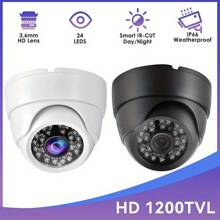 CCTV 1080P Security Camera System 1200TVL Night Vision Home Surveillance Outdoor - Black - View 2