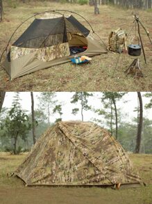 Free Soldier Outdoor Single Tent, Double-Layer Can Block Rain And Mosquitoes, Single Camping Tent, Foldable And Easy To Carry, Suitable For Outdoor Hiking, Camping, Fishing, Survival And Mountaineering Camping Tent - Nhiều màu - Xem 4