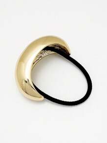 1pc Metal Hair Ties Fashionable Simple Atmosphere Suitable For Different Occasions,Gold Hair Head Piece Hair Ties Ponytail Holders Hair Elastics Hair Rubber Bands Scrunchies Hair Rope Elastic Hair Tie, Hair Bobbles