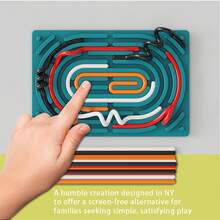 Sensory Activity Board Rectangular Silicone Puzzle Stress Relief Toy, Double-Sided Busy Board For Children, Enhances Fine Motor Skills, Includes Storage Bag - màu xanh lá - Xem 6