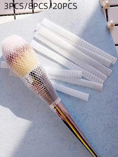 3 件/8 件/20 件白色化妆刷保护网套可重复使用可扩展网状刷套包、房间装饰、包、化妆包、梳妆台、旅行、化妆包、旅行必需品、整理器、存储、旅行必需品、化妆整理器、化妆包、化妆整理器、整理器、洗漱包、桌面整理器、化妆包、化妆袋、化妆整理、梳妆配件、化妆袋、化妆包、珠宝盒、小袋、化妆刷架、刷子架、香水整理器、小袋包