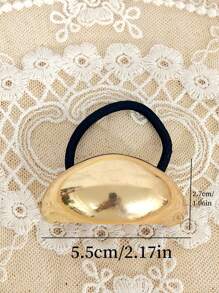 1pc Metal Hair Ties Fashionable Simple Atmosphere Suitable For Different Occasions,Gold Hair Head Piece Hair Ties Ponytail Holders Hair Elastics Hair Rubber Bands Scrunchies Hair Rope Elastic Hair Tie, Hair Bobbles