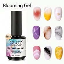 GLOZ 18毫升绽放凝胶指甲油，透明UV LED花朵凝胶指甲油，可打造大理石、天然石材、水彩花卉图案，可卸除凝胶指甲油，DIY美甲设计，女士美甲礼物 - 無色 - 查看 9