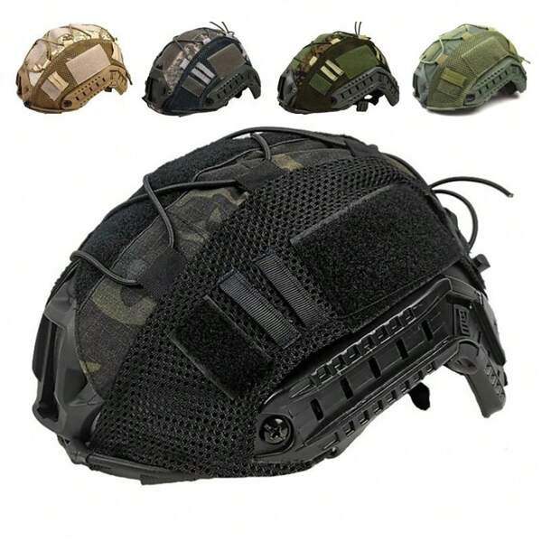 1pc Tactical Helmet Cover (No Helmet) Airsoft/Paintball High Cut Helmet Cover Camouflage With Elastic Cord Camo Head Wrap War Game Gear CS FAST