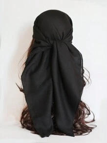 1pc Women's Pure Headscarf Square Scarf Silk Scarf Imitation Linen Hairband Decoration Bandana Shawl Badanatop Headscarf Blue Bandana Silk Scraf Bandana,Hair Band,Head Band Ideal For Dressing Up Your Look - Multicolor - View 5