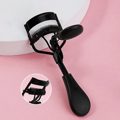 MONKIDS 1pc Portable Eyelash Curler, Black Color With Comb, Instantly Curls And Holds Lashes, Suitable For Daily Makeup,Makeup,Cheap,Room Decor,Vanity,Travel,Bedroom,Makeup Accessories,Eyelash Curler,Cheap,Stocking Stuffers,Makeup,Makeup Tools,Cheap Stuff,Gifts,Gifts For Women,Christmas Gifts,Giveaways,Travel,Cheap Stuff,Travel Essential