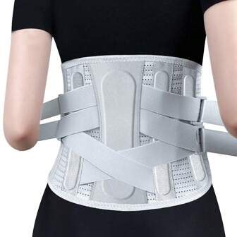 1pc Back Brace For Workout With Pulley System,Lumbar Support Belt For Men & Women With Lumbar Pad, Ergonomic Design For Sports,Heavy Lifting Gym Gym Accessories Fajas Lumbares