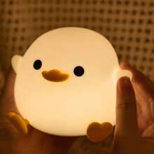 LED Night Light Cute Duck Cartoon Animals Silicone Lamp For Touch Sensor Timing USB Rechargeable For Birthday Gifts - Warm Light - View 8