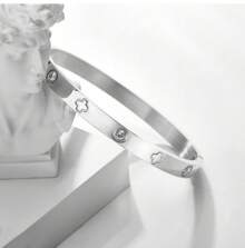 Pulseira de aço de titânio feminina completa diamante cartão home pulseira não desbota simples e versátil das mulheres joias de mão rede fábrica de joias design vermelho