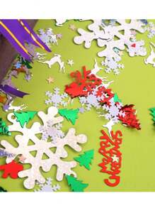 15 圣诞节和新年金属箔五彩纸屑亮片餐桌五彩纸屑圣诞节和新年装饰套装 (圣诞五彩纸屑),圣诞节 - 彩色 - 查看 5