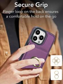 Bao da ví da PU tương thích với iPhone 16 15 14 13 12 Mini 11 Pro X XS Max XR 8 7 Plus SE 5G 2022 2020 có chức năng chặn RFID, khe đựng thẻ, túi đựng điện thoại tương thích với Samsung Galaxy S24 S23 S22 S21 FE Plus Note 20 Ultra A55 A15 A54 A14 A73 A53 A13 A52 A72 A12 A71 A51 4G 5G có giá đỡ dạng nhẫn xoay 360°, giá đỡ chân đế cho ốp lưng Pixel 8 Pro 8A 6A - Màu tím hoa cà - Xem 2