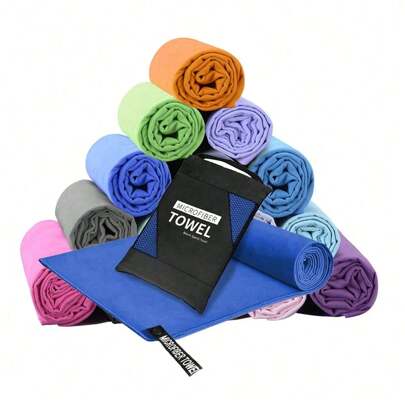 Microfiber Travel Towel, Quick Dry Towel, Camping Towel, Super Absorbent Compact Lightweight Sports Towel, Gym Towel, Beach Towel For Gym, Hiking, Pool, Backpacking, Bath, Yoga, Swimming Beach Essentials