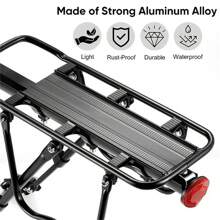 UNHO Heavy Bicycle Rear Luggage Touring Carrier Racks Universal Bike Carrier Rack  Seat Rack Holder 50KG Capacity - Black - View 6