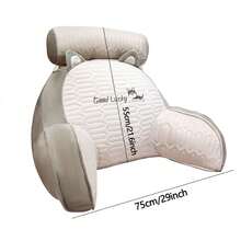 Pillow With Armrest, Reading Pillow, Pillow For Sitting On The Bed, Large Back Pillow For Waist Support, Headboard Cushion Soft Bag, Large Cushion For Living Room Sofa, Reading Bedroom And Home Decoration - 灰哈士奇 - 查看 2