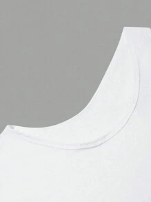 Men's Casual Sleeveless Top With Slogan & Palm Tree Print, Summer - White - View 3