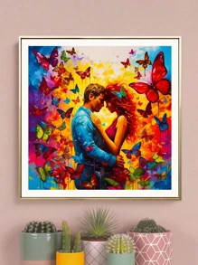 Bộ 2 tấm vải canvas treo tường nhiều kích thước tùy chỉnh, trang trí nhà cửa, ảnh cưới/sinh nhật, áp phích người nổi tiếng, vải canvas treo tường, kỷ vật, quà tặng, trang trí nhà cửa - Nhiều màu - Xem 4