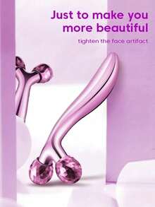 Máy mát xa mặt bằng kim loại, 1 thanh lăn làm đẹp giảm bọng mắt, máy chăm sóc da mặt thủ công đa chức năng tại nhà, con lăn mát xa bấm huyệt làm săn chắc da - Màu tím - Xem 2