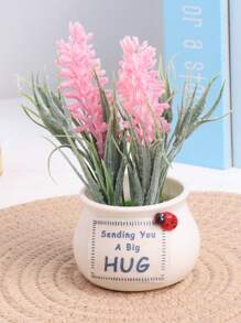 1件装汽车装饰人造薰衣草盆景，装饰品，礼物，家居装饰，万圣节装饰，厨房装饰，情人节，生日礼物，毕业季礼物，返校季房间装饰，学习用品，仿真植物