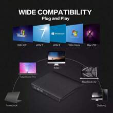 Lectora Y Grabadora De Dvd/cd Externa, Para Win 10 - Negro - Ver 5