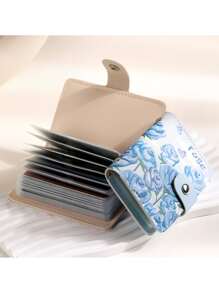 Túi đựng thẻ sơn dầu cổ điển, dung tích lớn, nhiều ngăn, đựng giấy phép lái xe, túi đựng thẻ, ví đựng tiền xu hoạt hình nhỏ gọn, da PU, quà tặng là ví đựng thẻ, ví đựng danh thiếp, ví đựng thẻ tín dụng, ví đựng ảnh cho phụ nữ, ví mini đựng thẻ - Nhiều màu - Xem 4