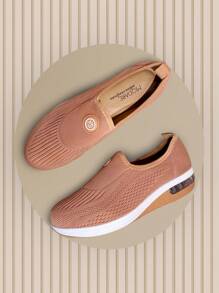 Modare Women's Orthopedic Spur Ultra Comfort Nude Sneakers - 乾枯玫瑰色 - 查看 1