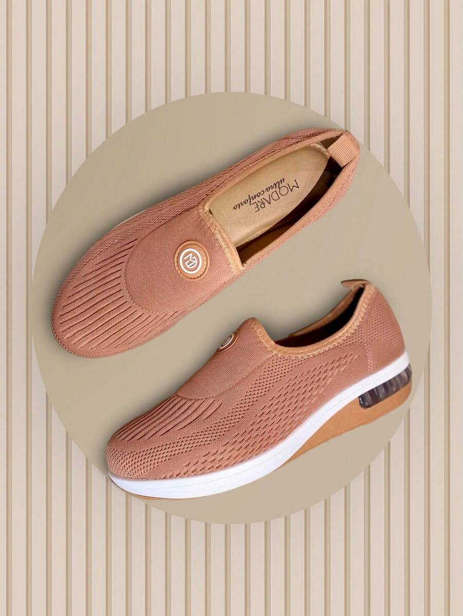 Modare Women's Orthopedic Spur Ultra Comfort Nude Sneakers - 乾枯玫瑰色 - 查看 1