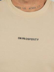 Men's Sweatshirt, Shirt And Bermuda Shorts Set - Beige - View 4