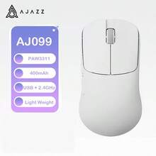Ajazz AJ099 Wireless 2.4GHz + Wired Gaming Mouse PAW3311 For Gaming Laptop PC Optical Mice 12000DPI Max - trắng - Xem 1