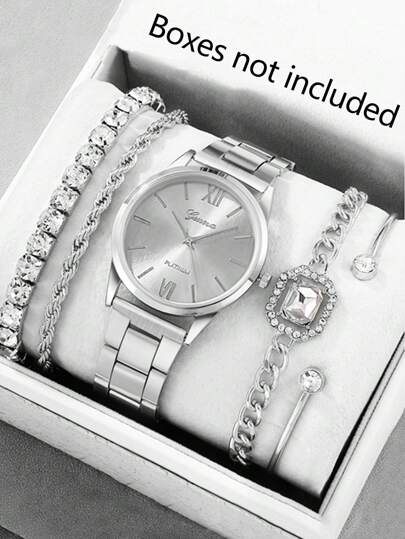 JasonRolls Watch, able Luxe Business Goud Zilver Steel Strap Alloy Material, Bracelet Set, Wear Matching, Horloge