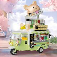 600 + PCS Mini Food Truck Building Set, Made Of ABS Material, Is A DIY Toy Model Kit Suitable For Adults. Collectible Decorative Toy Model Vehicle. As A Halloween Gift, This Is An Excellent Choice. Ice Cream Truck, Cake Truck, Hamburger Truck, Food Truck, Pig Truck, Cat Truck And Dessert Truck, Etc., Are All Small Creative Model Vehicles. In The Wonderful Toy World, The Building Toy Car Models We Collected Stand Out. These Are Not Ordinary Toys, But A Perfect Combination Of Creativity, Fun And Practicality. These Mobile Building Toy Trucks Are Excellent Christmas Gifts. - Multicolor - View 20