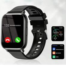 智能手表，无线呼叫/拨号，多种运动模式，呼叫提醒和拒绝，短信提醒，自定义壁纸，兼容 Iphone/Andriod - 方形錶盤 - 查看 8