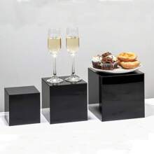 Buffet Risers, Food Risers For Buffet Table, Display Stand Shelf For Catering Dessert Collectibles Jewelry Figures Show, Acrylic Cube Display Nesting Risers With Hollow Bottoms 3PCS 4"5"6" - Multicolor - View 7