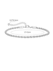 1 件时尚个性化 925 纯银男士可调节手链，适合日常佩戴或复活节的珠宝礼物