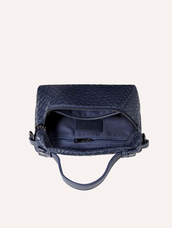 DK DKMG 1 件 PU 仿编织轻质拉链小手提包和斜挎包，女士时尚礼物，适合节日和日常使用