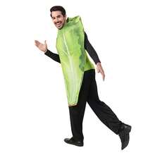 成人泡菜汉堡生菜服装角色扮演趣味食物服装成人情侣装 - 軍綠色 - 查看 6