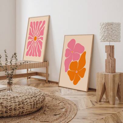 Set Of 2 Matisse Prints Canvas Paintings Flower Matisse Wall Art Set Matisse Poster Set Matisse Print Maximalist Art Decor Unframed